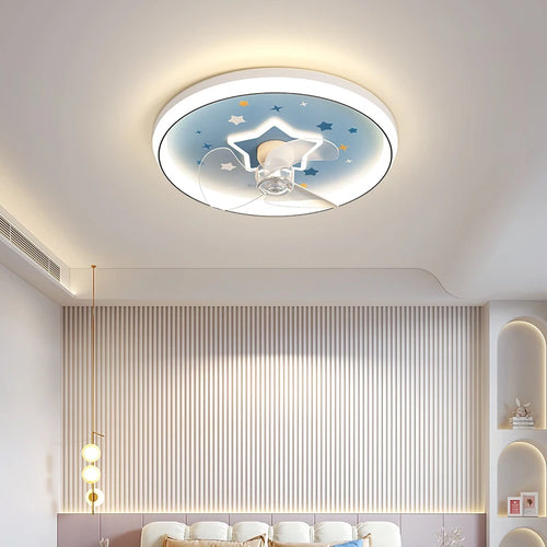 plafonnier led moderne avec ventilateur luminaire décoratif d'intérieur - vue 4 sur 7