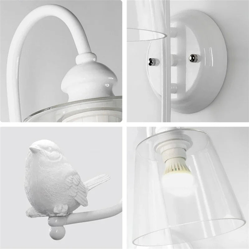 applique murale moderne en résine forme d'ange décorative lumineuse - vue 5 sur 12