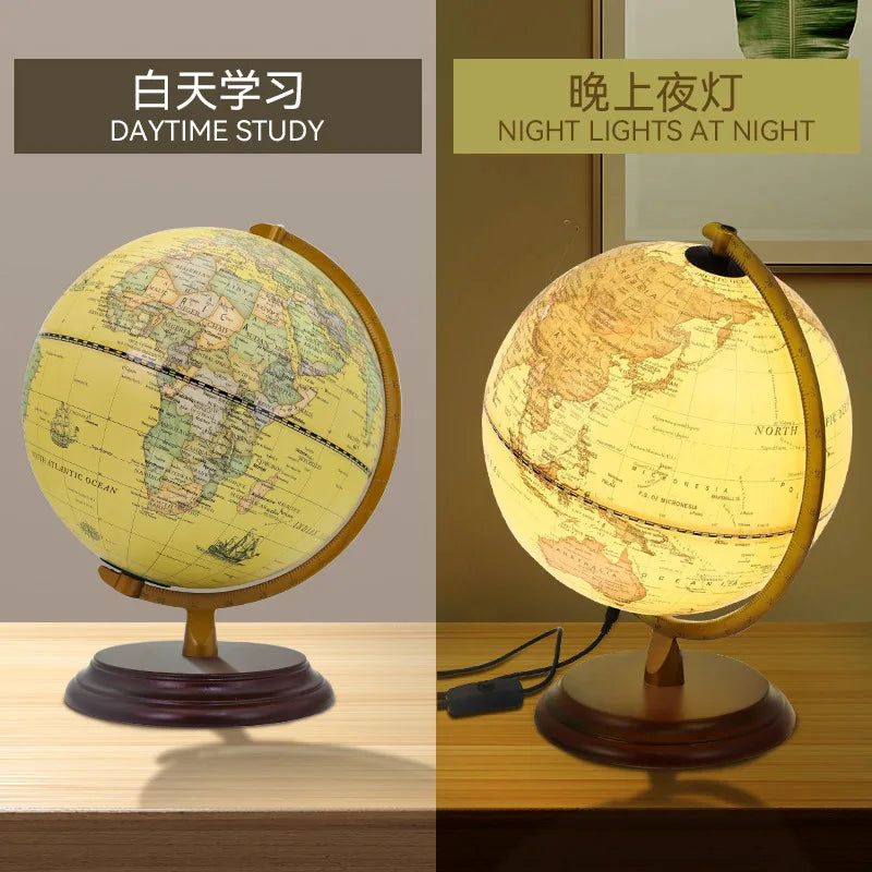 lampe de bureau led avec globe terrestre rotatif décoratif - vue 5 sur 10