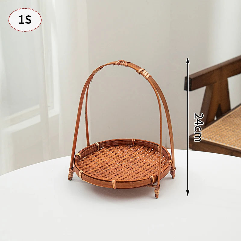 panier de rangement tissé à la main pour jardin et pique-nique - vue 10 sur 27