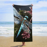 Serviette de plage carreaux légère anti sable rapide