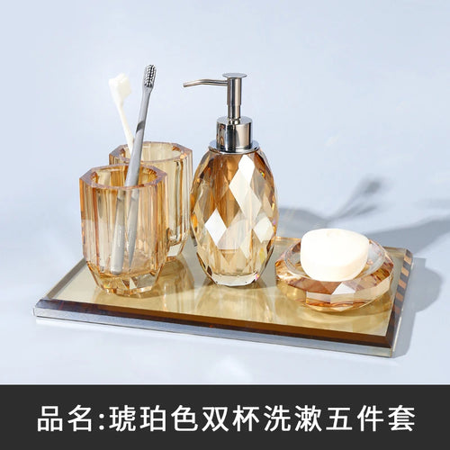 ensemble de produits de toilette en cristal et verre - vue 19 sur 18