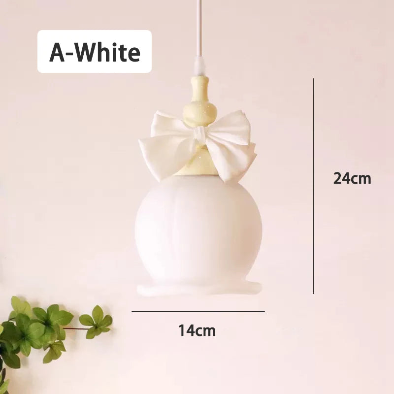 suspension en verre à nœud pour chambre d'enfant romantique et moderne