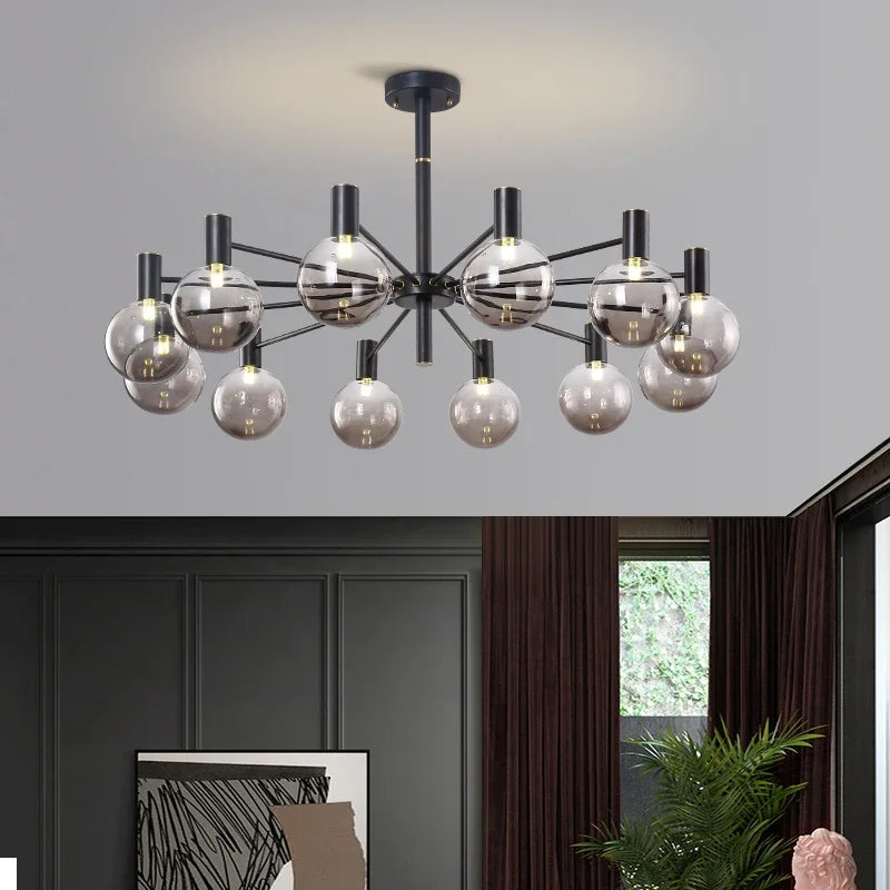 suspension led moderne vintage pour cuisine et salon - vue 2 sur 18