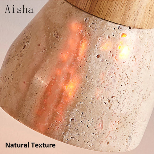 suspension wabi sabi créative en pierre naturelle décorative - vue 7 sur 8