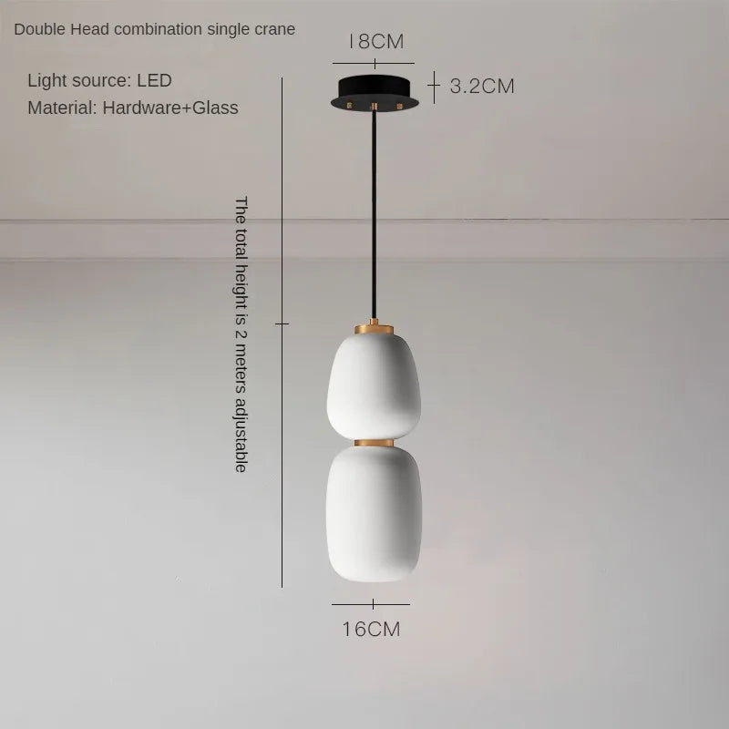 lustre led en verre design minimaliste artistique pour intérieur créatif - vue 11 sur 12