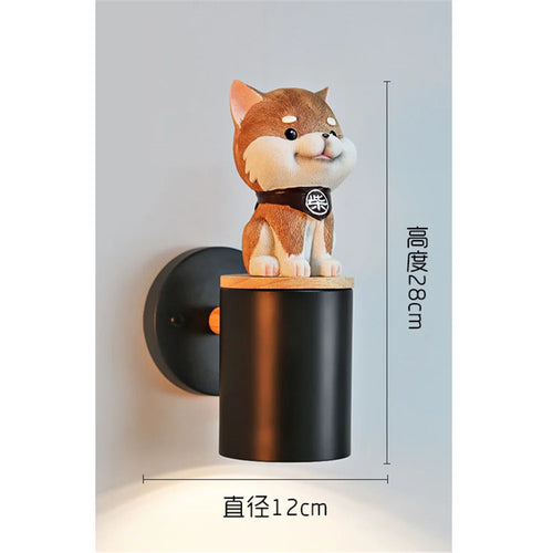 applique murale led créative chat et chien pour enfants - vue 12 sur 12