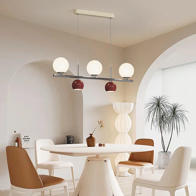 Suspension LED ronde lustre table - vue 3 sur 15