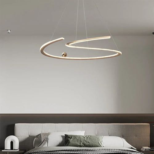 lustre moderne led anneaux pour décoration intérieure - vue 2 sur 12