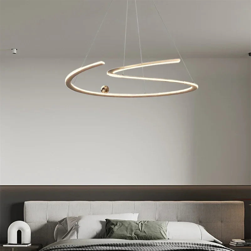 lustre moderne led anneaux pour décoration intérieure - vue 2 sur 12