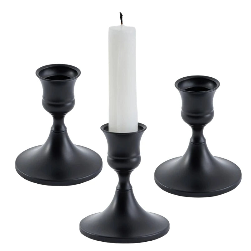 kit de bougeoirs décoratifs en laiton doré pour mariage et dîner - vue 16 sur 18