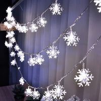 guirlande lumineuse flocon de neige pour décorations de Noël et fêtes