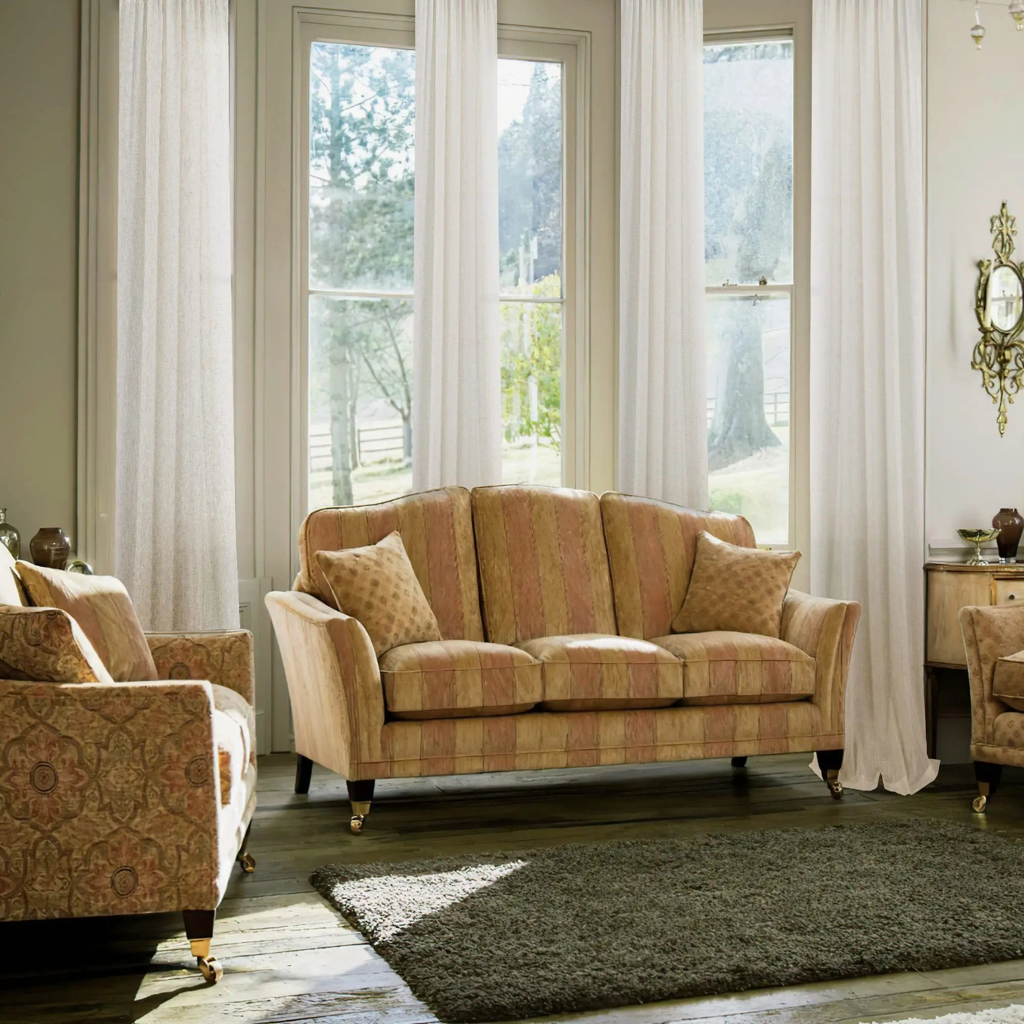 Voilage tulle imitation lin sur mesure grande hauteur - vue 3 sur 10