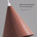 Suspension LED moderne en noyer massif