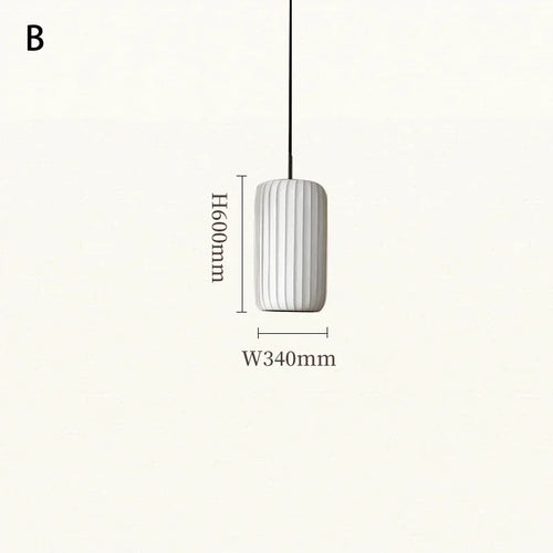 suspension en tissu japonais luminaires artistiques modernes minimalistes - vue 9 sur 9