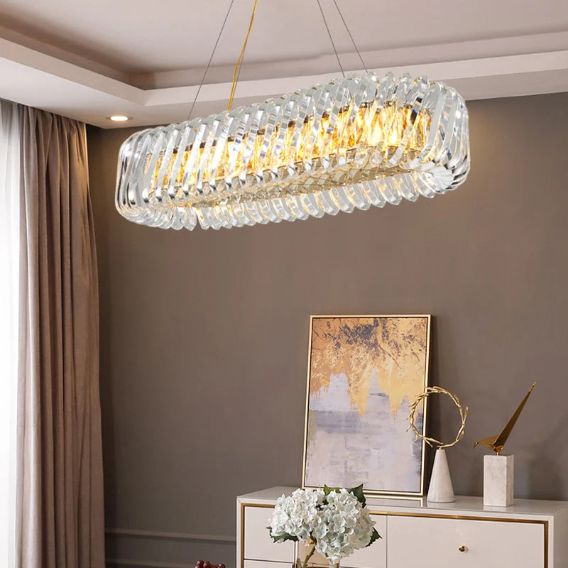 lustre en cristal lumineux pour décoration intérieure élégante et moderne - vue 4 sur 11