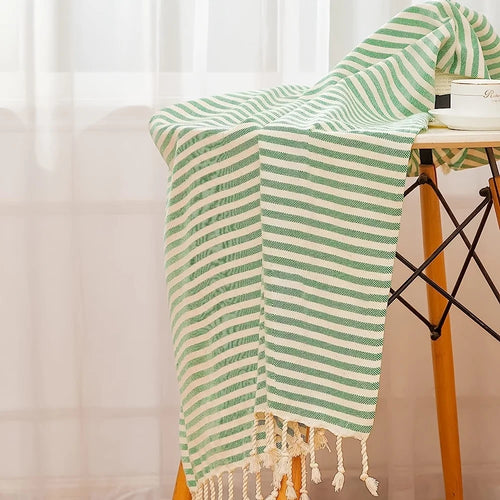 serviette de plage turque coton tissé léger absorbant - vue 4 sur 6