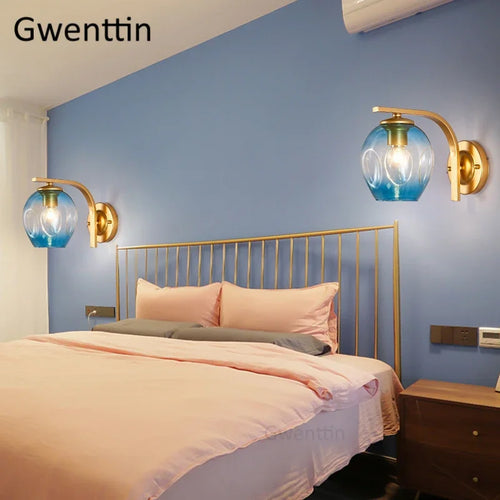 applique murale en verre teinté moderne à bulles pour décoration intérieure - vue 4 sur 15