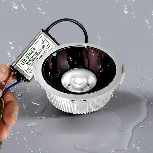 Downlight impermeável IP65LED, umidade e névoa, cozinha banheiro e vaso sanitário holofotes, beirais ao ar livre, AC 220V, 30W, - vue 4 sur 6