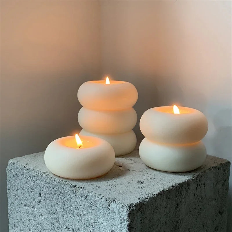bougies d'aromathérapie créatives en forme de beignets décoratives - vue 3 sur 10