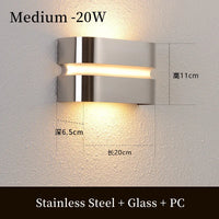 applique murale led moderne en acier inoxydable étanche pour extérieur