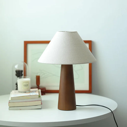 ZK50 rétro en bois massif chambre chevet salon lampe de Table chambre étude atmosphère veilleuse Imitation peau de mouton abat-jour - vue 8 sur 7