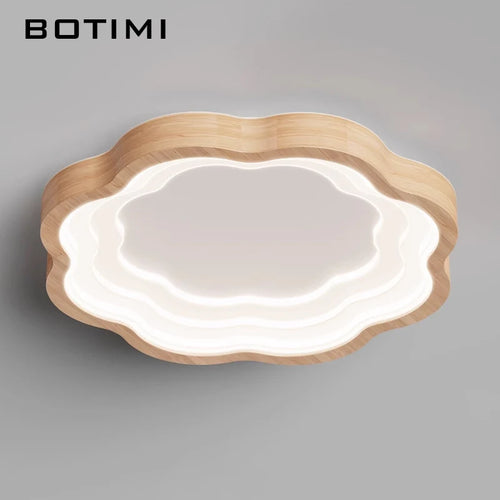Plafonnier LED rectangulaire en bois - vue 3 sur 11