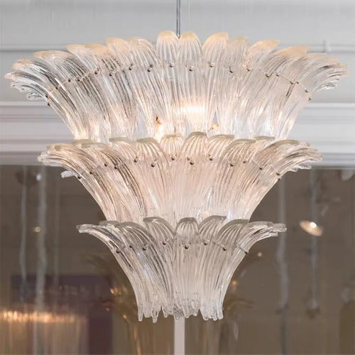 AiPaiTe français Vintage Murano verre LED lustre pour salon escalier Villa hôtel hall en forme de palmier lustre en verre - vue 3 sur 11