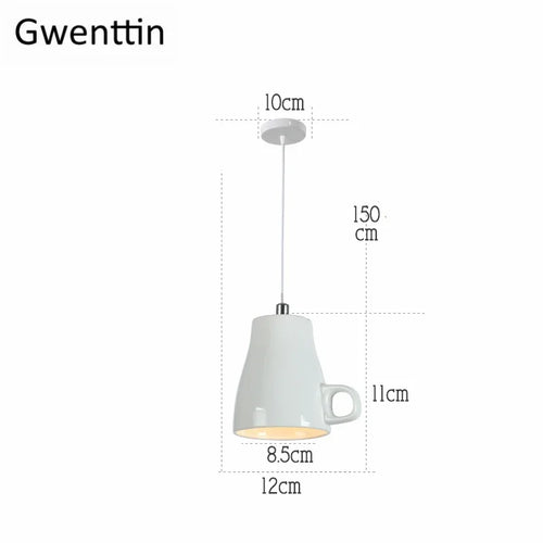suspension en céramique moderne en forme de théière décorative - vue 16 sur 18