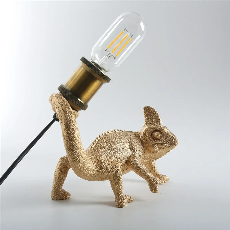 lampe de bureau moderne lézard résine éclairage décoratif pour enfants - vue 6 sur 8