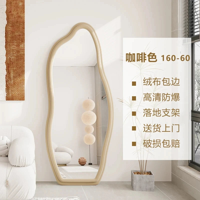 miroirs décoratifs muraux ondulés style nordique esthétique - vue 9 sur 17