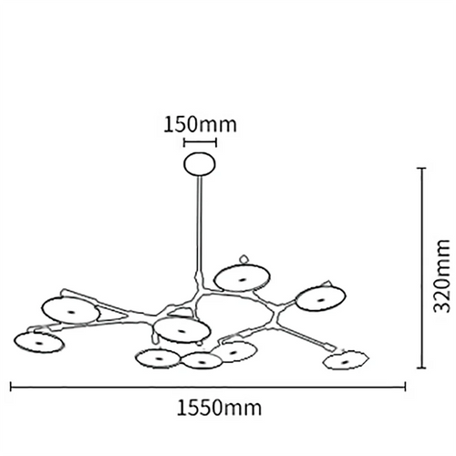 lustre moléculaire sandyha luminaire suspendu soffitto - vue 7 sur 6
