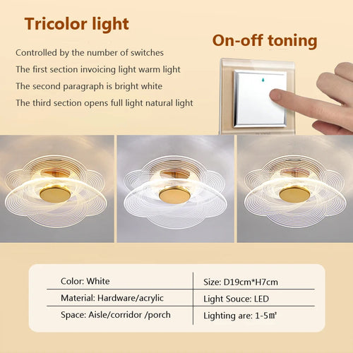 plafonnier led moderne en acrylique design pour intérieur décoratif - vue 10 sur 18