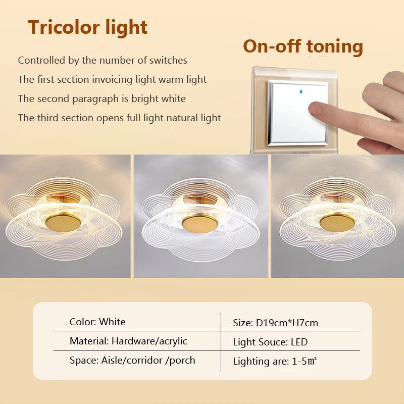 plafonnier led moderne en acrylique pour décoration intérieure - vue 9 sur 18
