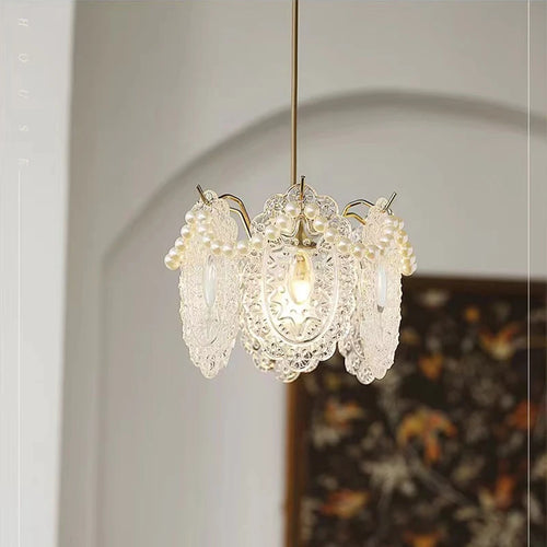 lustre moderne en verre design minimaliste pour intérieur élégant - vue 3 sur 9
