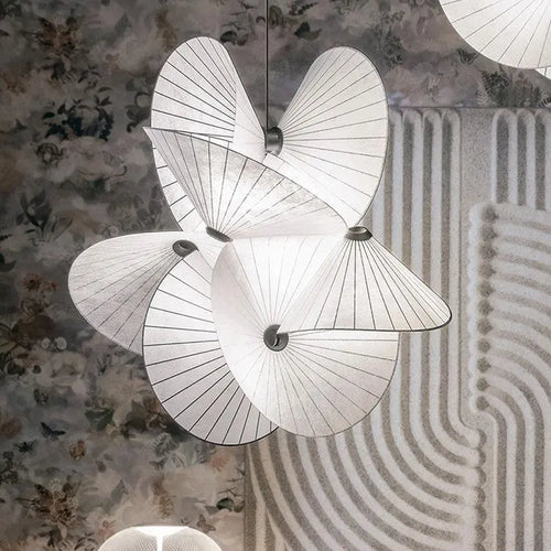 Lustre torsadé blanc moderne - vue 2 sur 7