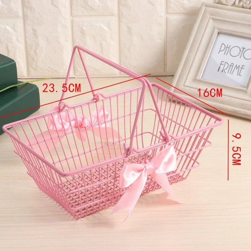mini panier en fer pour rangement bijoux et cosmétiques - vue 6 sur 6