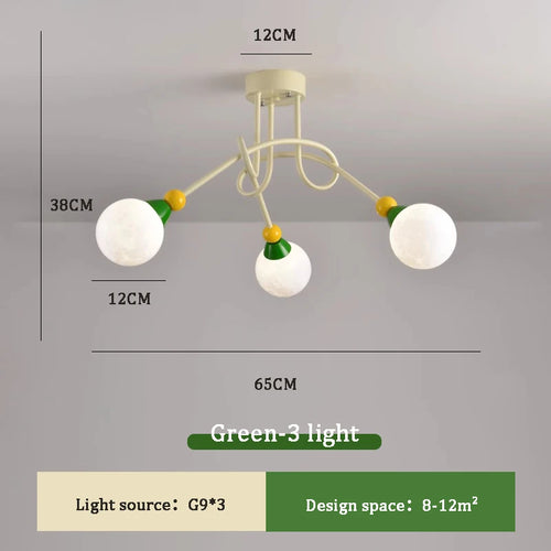 lustre nordique coloré pour chambre d'enfant moderne et simple - vue 10 sur 10