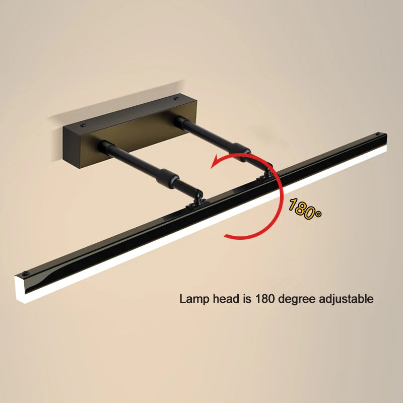 lampe frontale à miroir rétractable pour toilettes - vue 4 sur 18