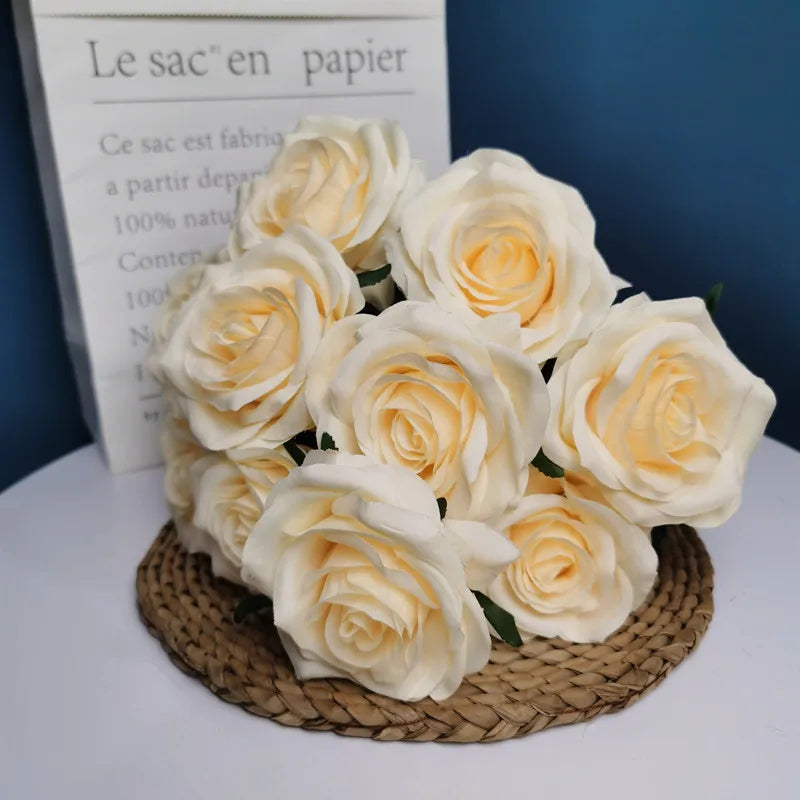 bouquet de roses artificielles pour mariage et décoration intérieure - vue 17 sur 30