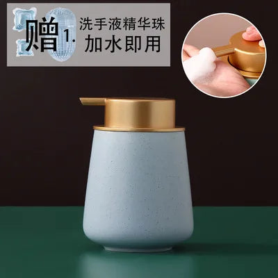 distributeur de savon portable en céramique 400 ml pour soins personnels - vue 8 sur 30