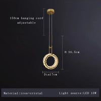 applique murale led moderne en cristal de luxe