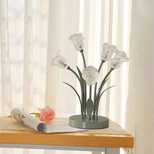 lampe de sol led en forme de fleur nordique décorative pour intérieur - vue 5 sur 7