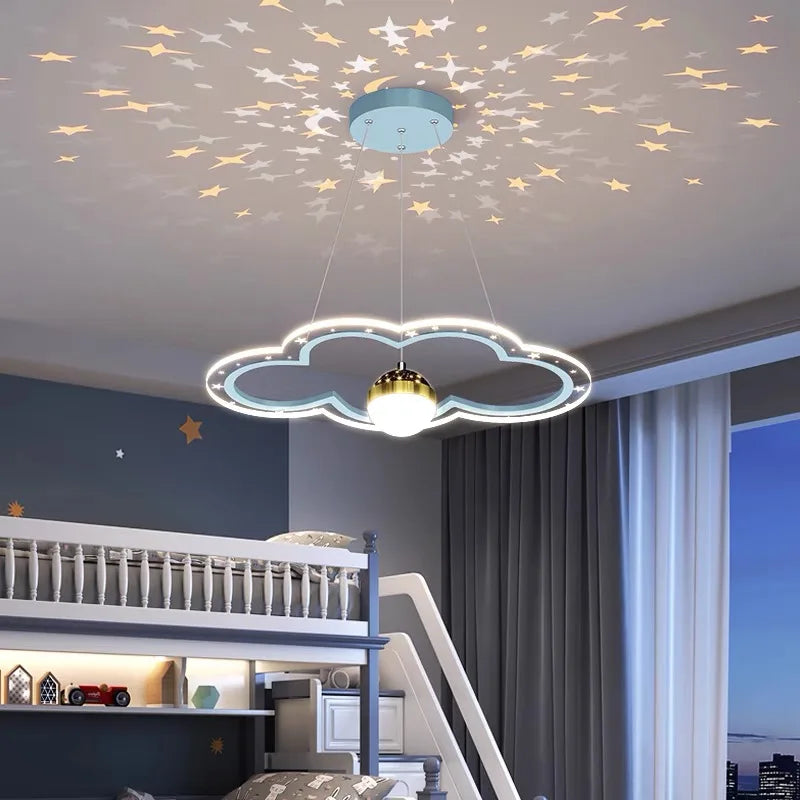 lustre étoile créatif lumineux pour chambre d'enfants - vue 4 sur 21