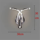applique murale à led moderne en chrome pour intérieur design