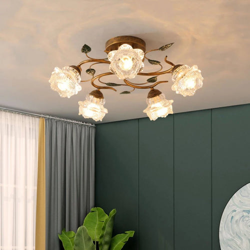 plafonnier décoration led à fleur intérieur - vue 2 sur 6