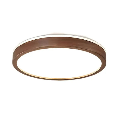 Walnut Wood Ceiling light, Wabi-sabi Simple Modern Vintage style, Bedroom lighting for Bathroom, Bedroom, dining room, Study - vue 7 sur 16