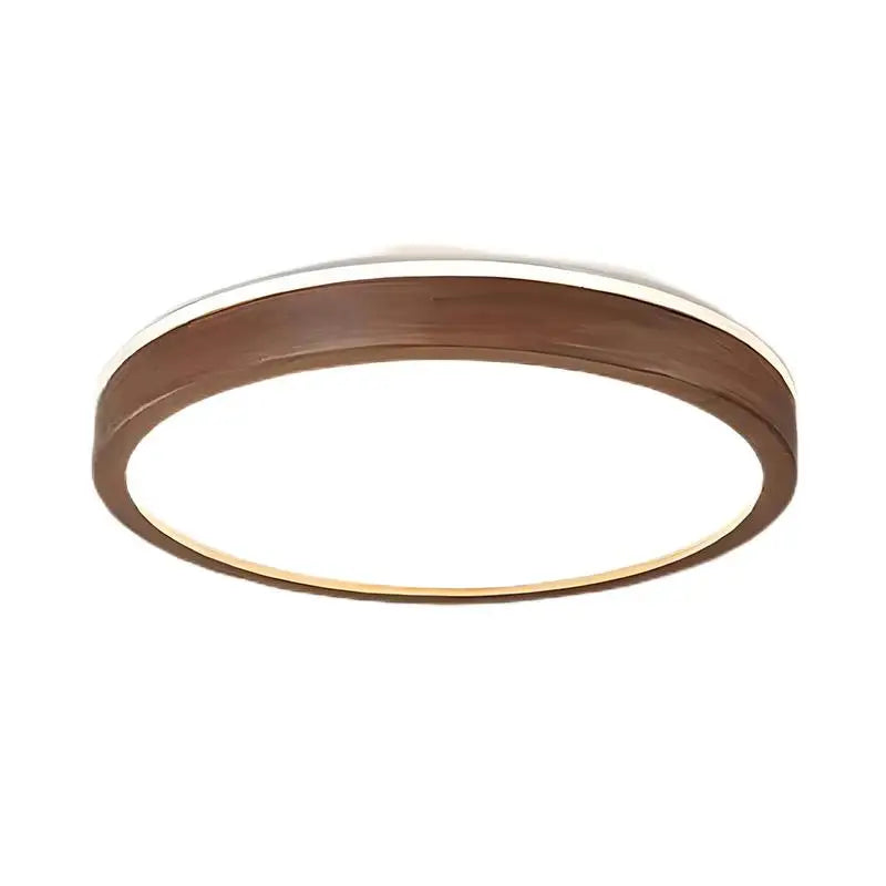 Walnut Wood Ceiling light, Wabi-sabi Simple Modern Vintage style, Bedroom lighting for Bathroom, Bedroom, dining room, Study - vue 6 sur 16