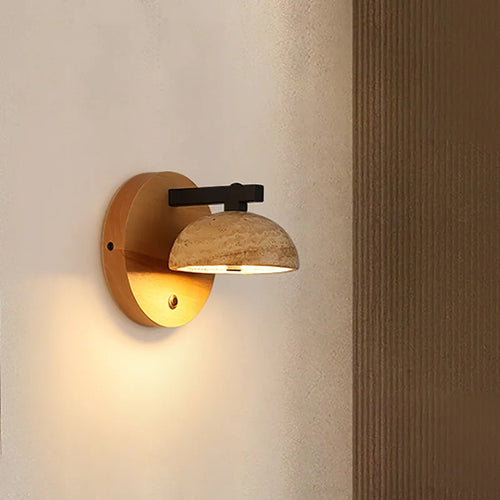 applique murale led morden en pierre naturelle style vintage nordique - vue 3 sur 6