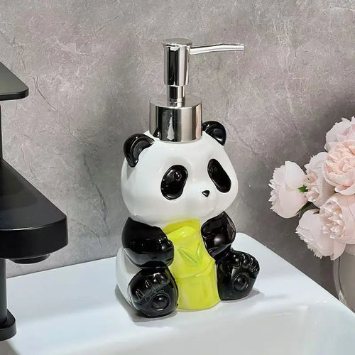 bouteille de lotion céramique panda pour salle de bain - vue 4 sur 6